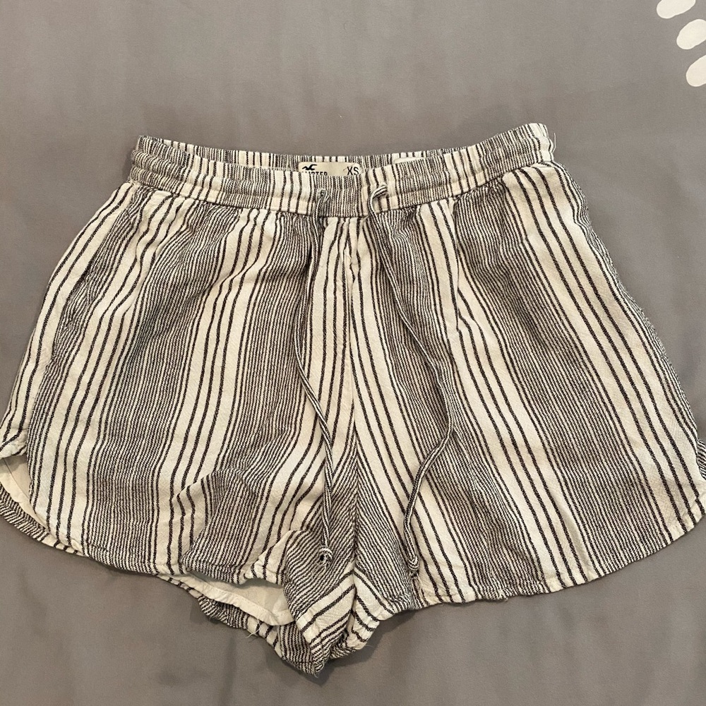 Hollister Striped High Rise Shorts
